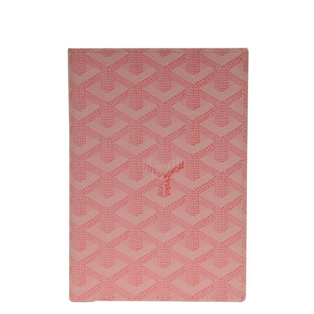 Goyard Womens Long Bifold Wallet Card ID Passport Holder Pink Coated Canvas